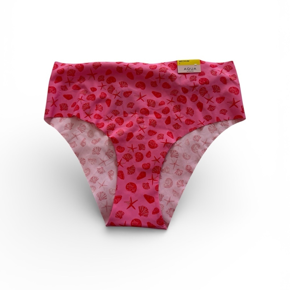 Aqua Pink Seashell Pattern Panties